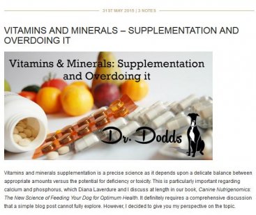 Dr. Dodds: Overdoing Supplements