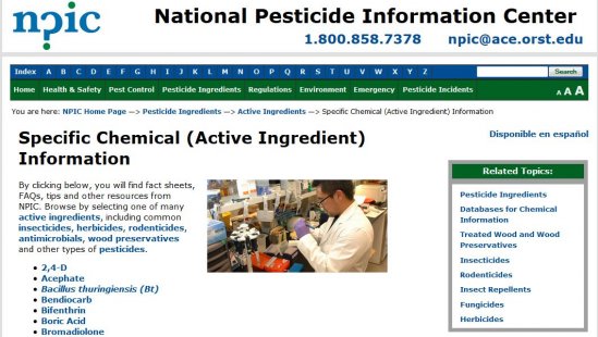 NPIC Active Ingredient Information