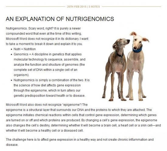 Dr. Dodds Explanation of Nutrigenomics